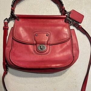 Pink Coach Leather Women's Bag